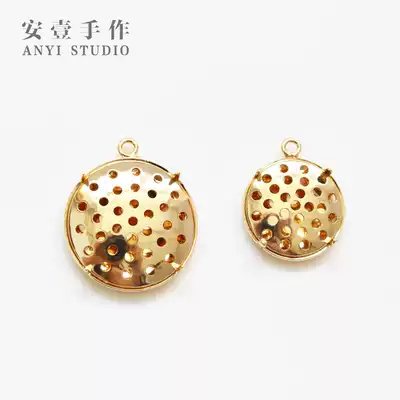 Necklace pendant base tray disc pendant DIY jewelry metal accessories high quality handmade materials