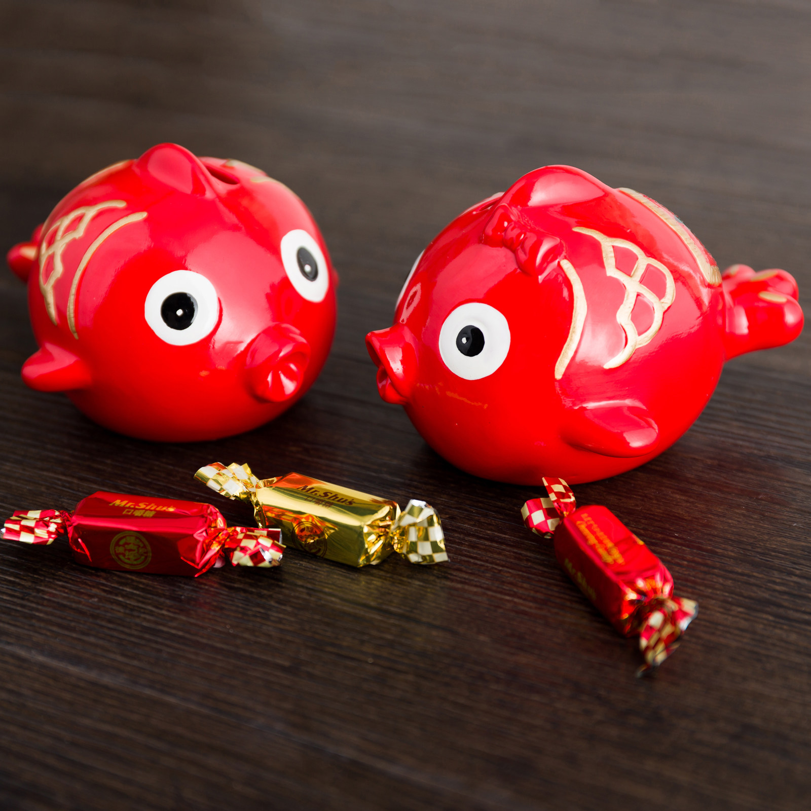 Meritocratic upscale Wedding Creative Joy Sugar Box Finished Wedding Pro-Mouth Fish Delight Box Full Moon Companion Gift Box