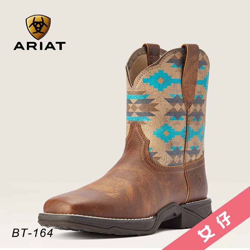 US imports Ariat western cowboy boots women's western riding horse boots western giant horseshoes-Taobao