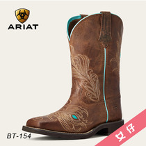 American import Ariat embroidery Western Cowboy Boots Womens Riding Horse Boots Rubber Bottom