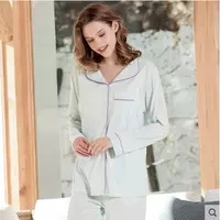 2019 Yiqi Yuezi quần áo cotton cho bà bầu đồ ngủ mùa xuân và mùa hè cho con bú đồ ngủ thấm mồ hôi quần áo dịch vụ điều dưỡng tại nhà - Giải trí mặc / Mum mặc mua đồ bầu