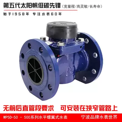 Ningbo brand wide range, high sensitivity, large flow, long life, horizontal screw-wing WP5D-50-500 water meter