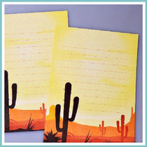 10 European style childrens letter paper desert sunset letter paper message reverse blank 200mmX140mm