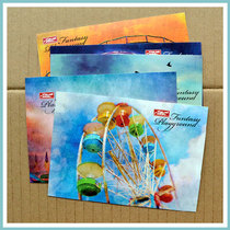 5 Price-marked dream (watercolor) playground first season theme park color postcards