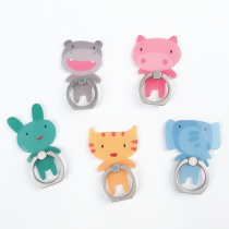 Big head animal ring buckle cartoon cute creative paste mobile phone bracelet bracket Desktop bracket men and women customized