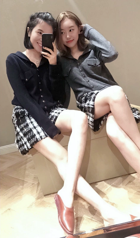 Hàng cao! ! Quần short len ​​kẻ sọc khí quyển! SVIP quần short nữ lưng cao