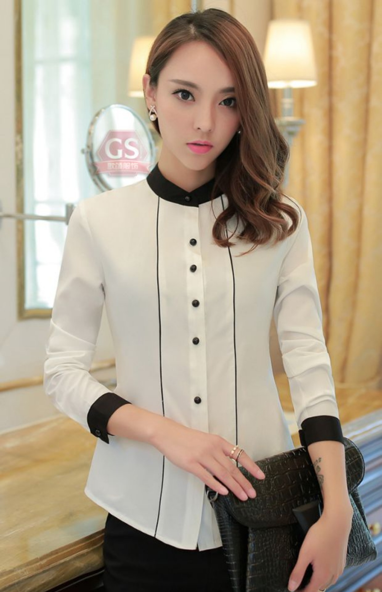 Suit nữ dài tay áo khoác chuyên nghiệp phù hợp với quần yếm thời trang kinh doanh khí chất Slim phù hợp với nhỏ phù hợp với mùa xuân và mùa thu OL áo kiểu nữ đẹp tuổi 30