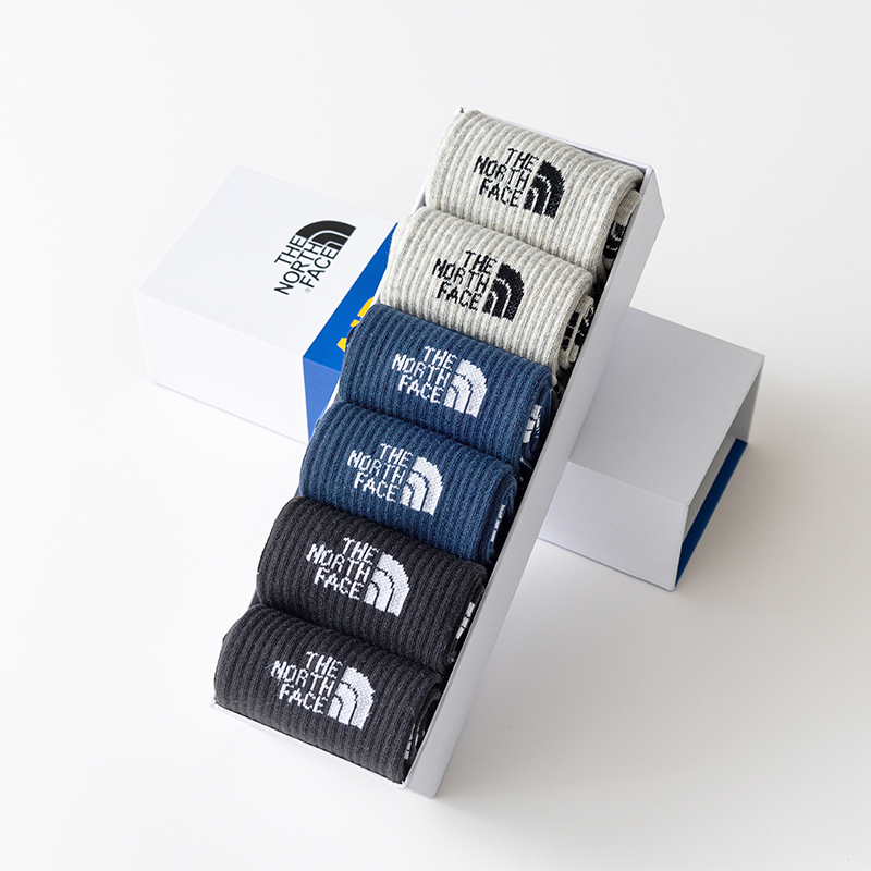 6 pairs of outdoor models fashion brand men's cotton jacquard tube retro warm sweat-absorbing breathable daily casual stockings