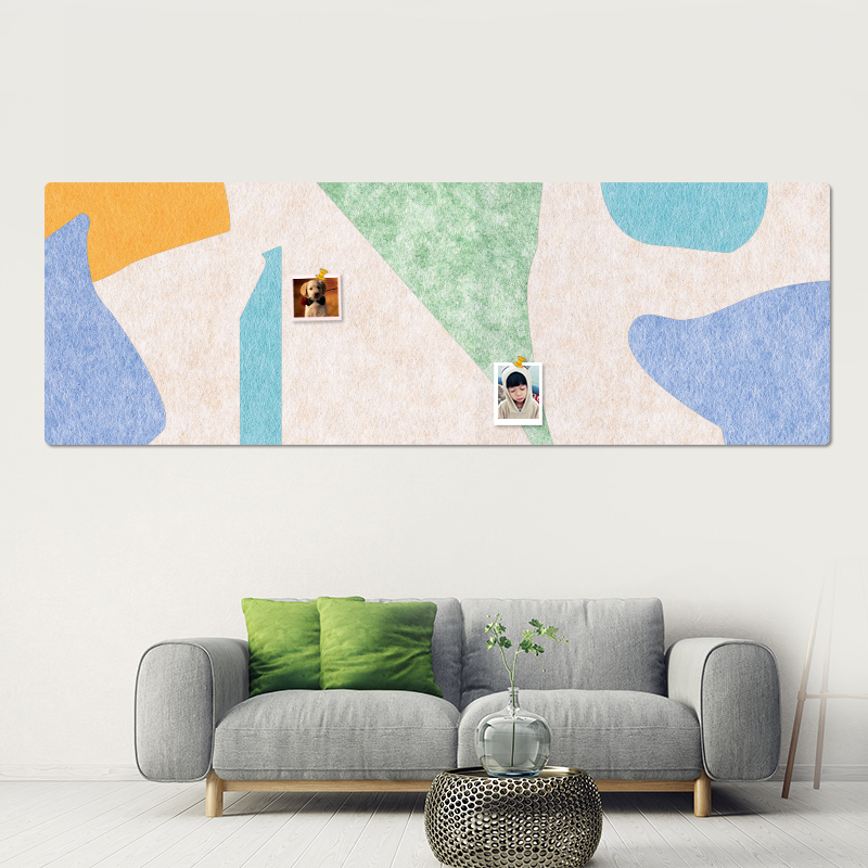 Felt Plate Abstract Color Block Splicing Photo Wall Zahboard Soft Wood Board Functional Style Color Decorative Wall Sticker