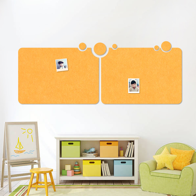 Felt display board creative combination office cultural wall promotional bulletin board cork photo wall posted message board