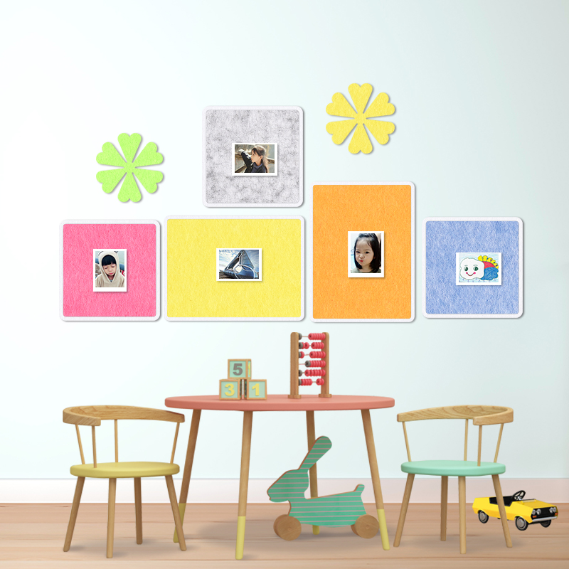 Kindergarten Wall Decoration Building Stairway Arrangement Bulletin Board Training School Ring Tron Felt Culture Themed Wall