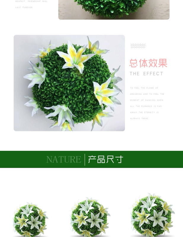 Mùa xuân mô phỏng lily cỏ bóng trung tâm làm đẹp Chen trang trí xe 4s cửa hàng showroom hoa bóng trang trí đám cưới đạo cụ bố trí - Hoa nhân tạo / Cây / Trái cây cây bàng giả