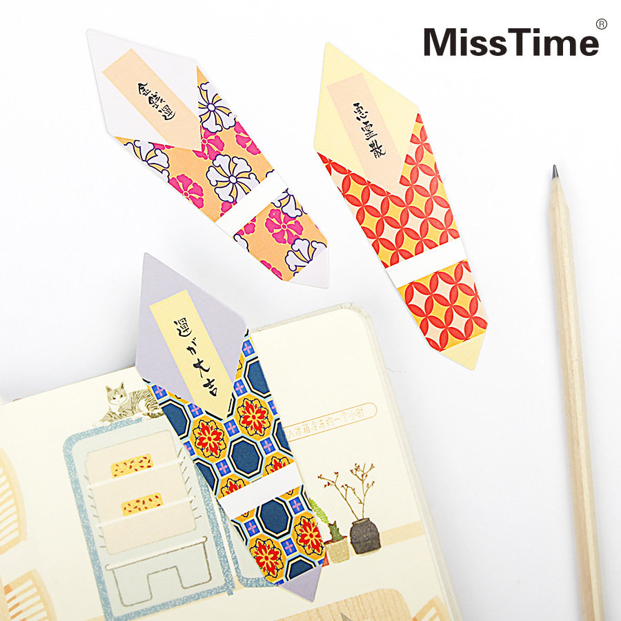 Japanese Japanese style box paper bookmark Sensoji Temple ceremonial sign creative stationery bookmark set series 30 pieces wooden box