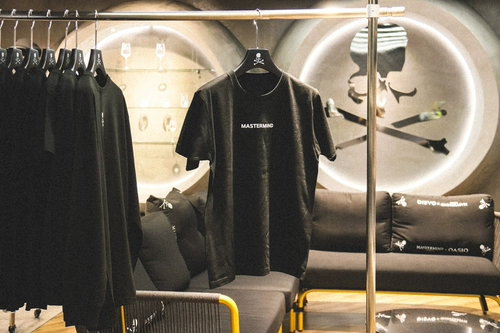 MASTERMIND WORLD Хлопковая базовая трендовая футболка с коротким рукавом, круглый воротник