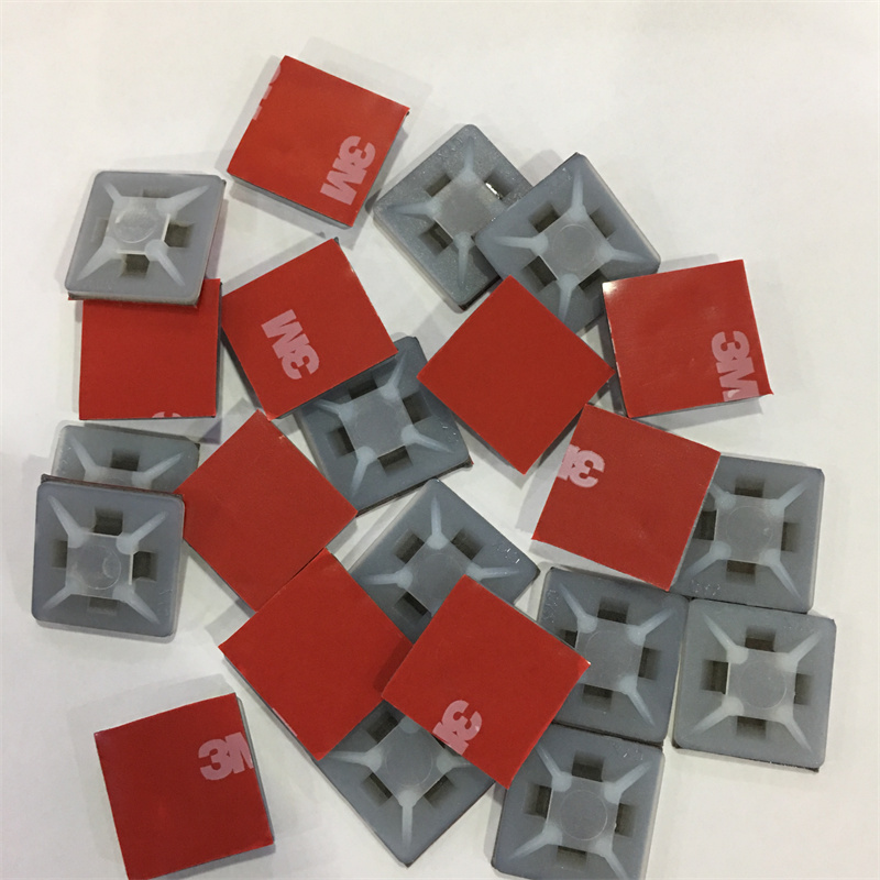 3m Adhesive Self-Adhesive Mounting Bracket, Adhesive Tie-Down Bracket Chc-101 Positioning Piece 21*21mm Suction Cup, 100 Pieces