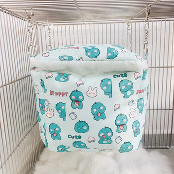Sugar glider cotton nest hammock sleeping bag coral velvet thickened spacious squirrel mink pet warm machine washable hanging bite resistant