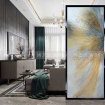Entrance art glass light luxury modern flat door entry partition light transmission abstract simple bathroom deep carving sliding door