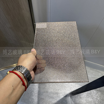 Entrance art glass high-end wired gold wire metal Changhong glass living room entrance partition screen explosion-proof project