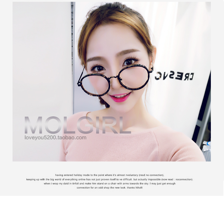 Kính gọng kính nữ phiên bản Hàn Quốc của kính cận tròn retro kính cận thị cá tính phẳng gương mặt mỏng da báo trang trí khung nam kính burberry
