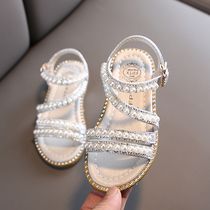 Girl Sandals 2022 Summer New Korean Version Fashion Baby Girl Princess Shoes Soft Bottom Casual Beach Shoes