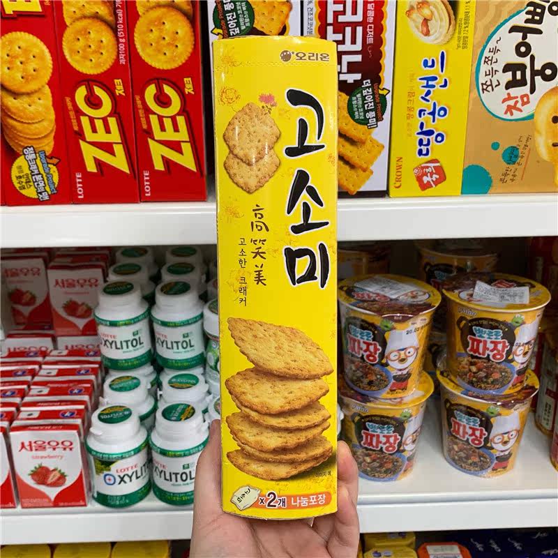 Korea imported Hao Liyou Gao Xiaomei cookies 70G sesame flavor sweet and crispy pancakes export version English printing