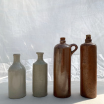 Vintage Middle-aged French ancient pottery bottle