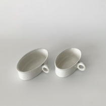 SOLD OUT Vintage Middle-aged French Choisy le roi Oval Small Cup