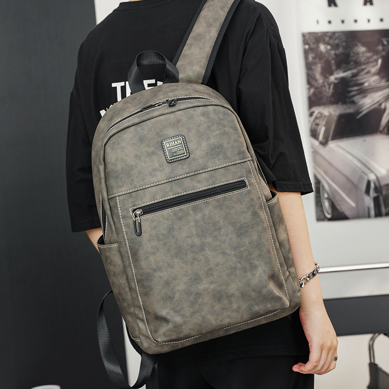Double Shoulder Bag Retro Casual Large Capacity Travel Bag Trend Fashion Han Edition Men's Bag Student School Bag Computer Bag