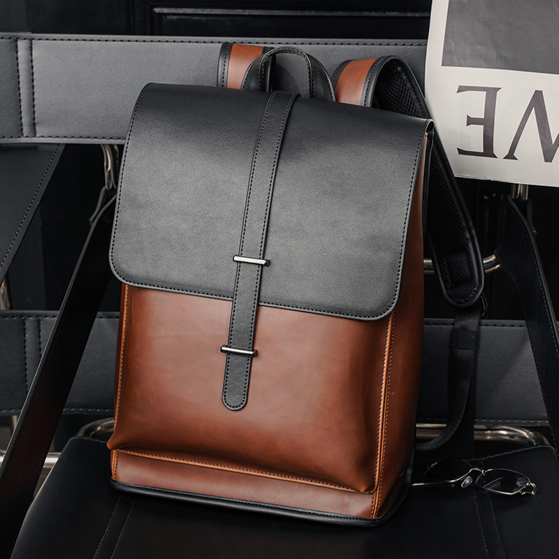 New retro-shoulder package Han-style trend travel carrier bag mad horse PU large capacity student package computer package