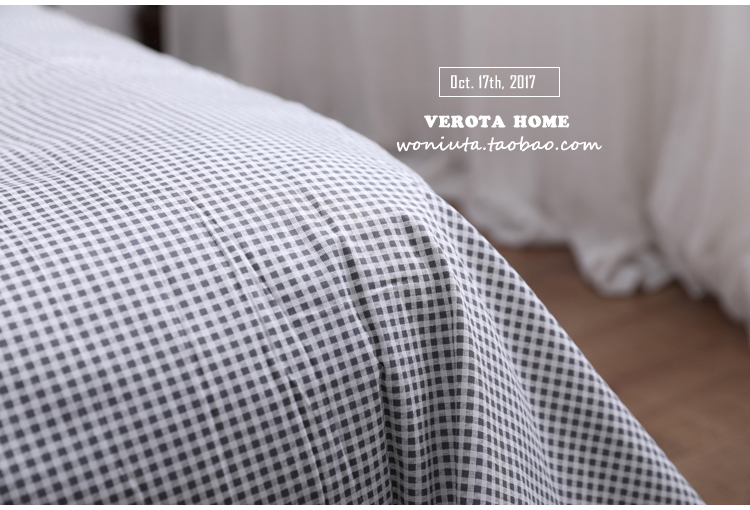 [Ốc] tháp đi xe miễn phí loạt Grey sọc kẻ sọc kết cấu bằng vải cotton mảnh duy nhất - Khăn trải giường ga giuong dep