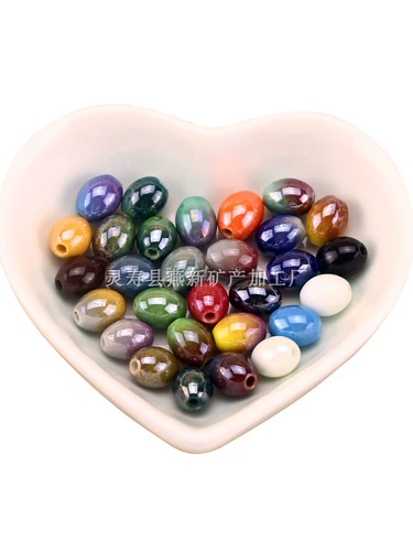 Овально -образная темалиновая бусинка DIY Bracelet Bracelet Chaine использует вермикулит поясничный фруктовый утиный керамика.