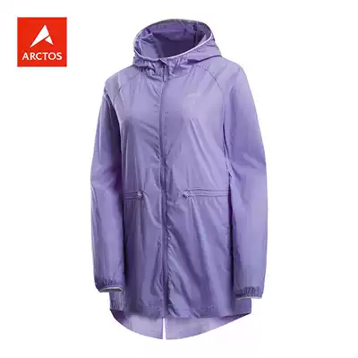 ARCTOS polar outdoor female skin clothing summer light and thin breathable leisure travel hooded windbreaker AGJD12396
