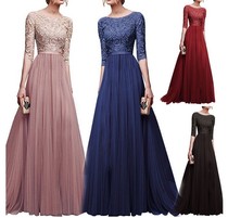 European and American style foreign trade new evening dress ebay Amazon wish burst Chiffon evening dress long dress