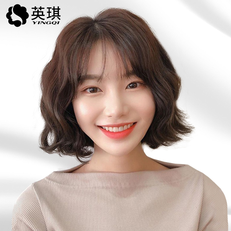 [Newly Upgraded Nami Egg Roll Wig] Short Hair Wig for Women, Made of Real Hair, Fluffy and Natural, Suitable for Round Faces, with Outwardly Curled Short Curls