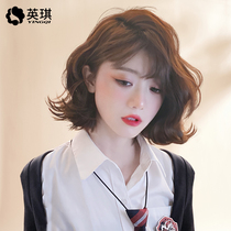 Yingqi wig female short hair air bangs overturned wool curl egg roll short curly hair full real hair full headgear seamless