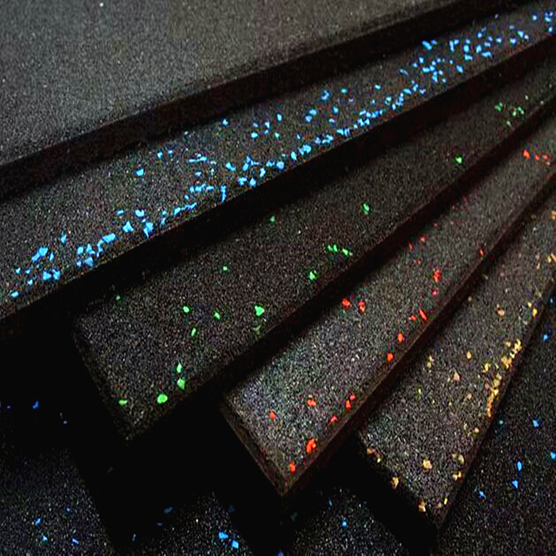 Gym professional rubber floor mat outdoor waterproof high temperature resistant non-slip floor thickened shock-absorbing buffer floor rubber test