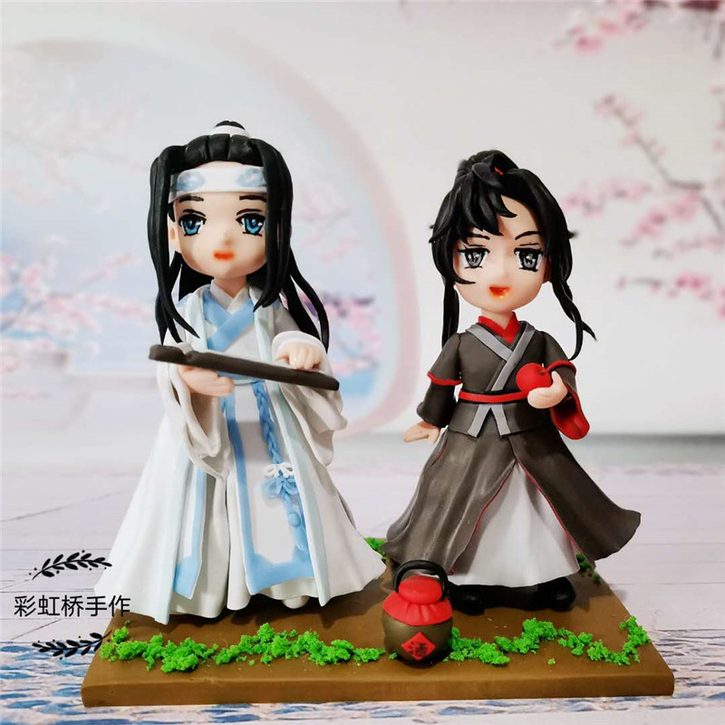 Rainbow Bridge hand-made magic road ancestor Chen Love makes the surrounding blue forget the machine Wei Wuxian Q version of the character soft pottery model customization
