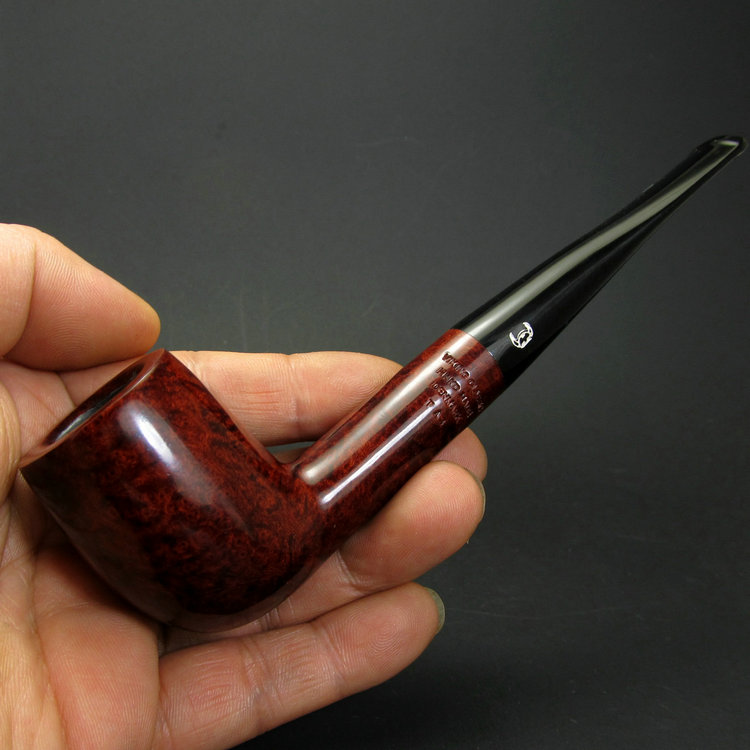 Danish bull head BJbjarne imported briar brand pipe men's traditional old-fashioned solid wood filter straight