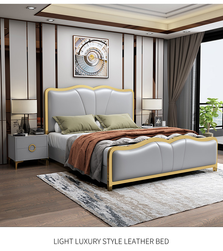 кожаная кровать None