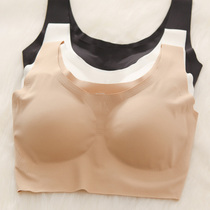 Ultra-thin seamless women without steel ring bra invisible sleep vest sports underwear full Cup