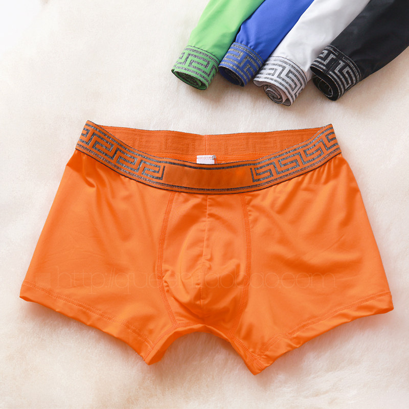 Summer fashion thin trend men's underwear middle waist U-convex nest pants candy four-corner shorts large yards