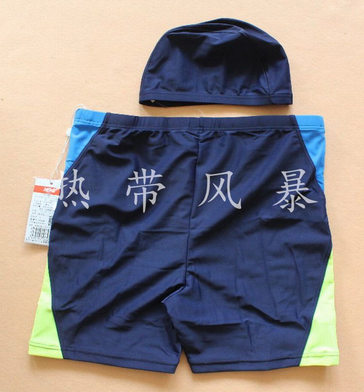 Thương hiệu Hua Weisi 2016 kích thước lớn đồ bơi nam thể thao và giải trí quần bơi boxer năm điểm 86305 màu xanh đen đậm - Nam bơi đầm quần bơi speedo nam