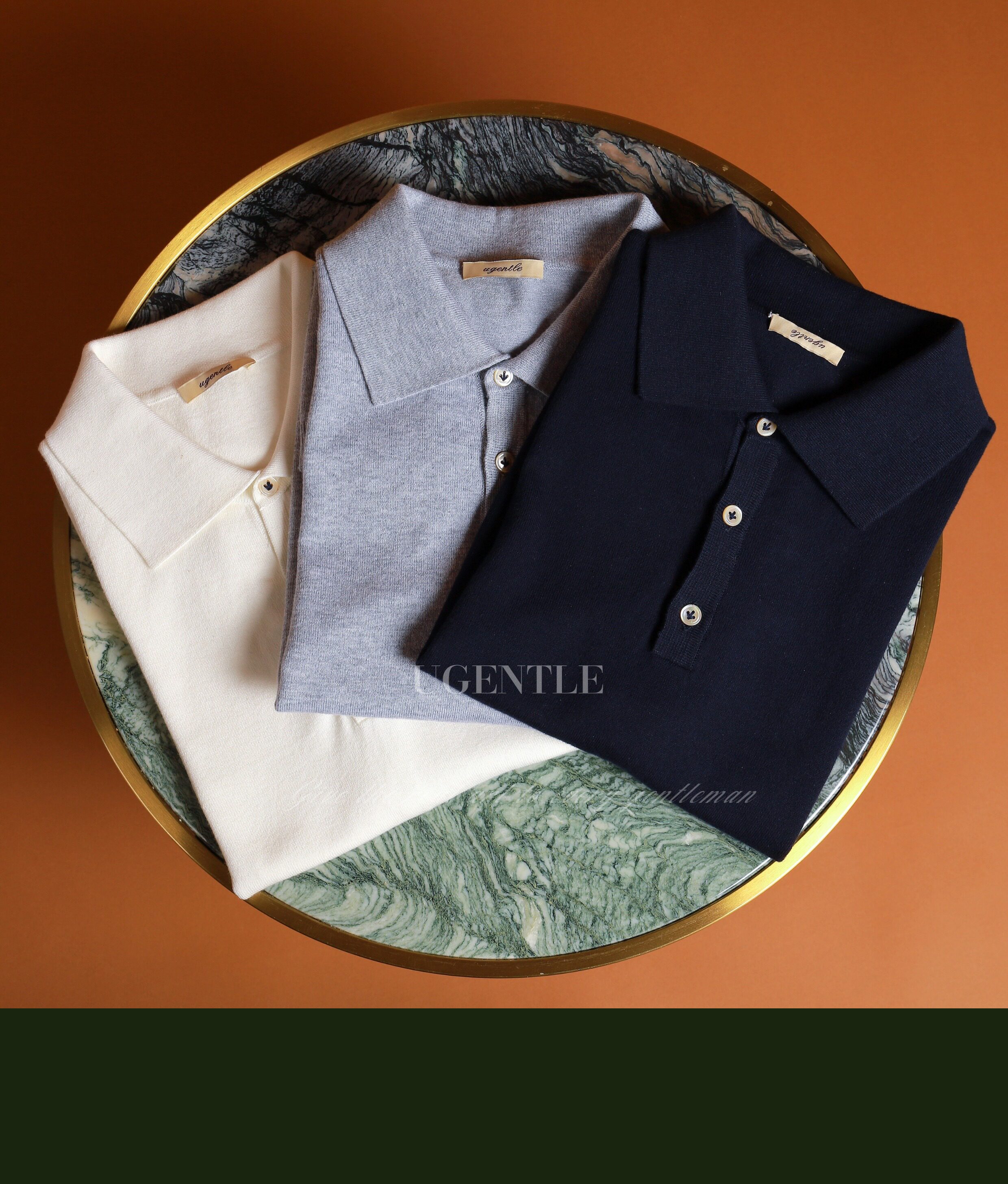 UGENTLE Мужской марка лето кардинг Орл Когтя оболочка с застежкой продвинутый серая рубашка-поло короткий рукав рубашка поло 