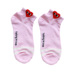 C12 Hàn Quốc KIKIYASOCKS Dongdaemun Nhập khẩu Mua Phim hoạt hình Red Love Stripe Cotton ngắn vớ nữ tất nike chính hãng Vớ bông