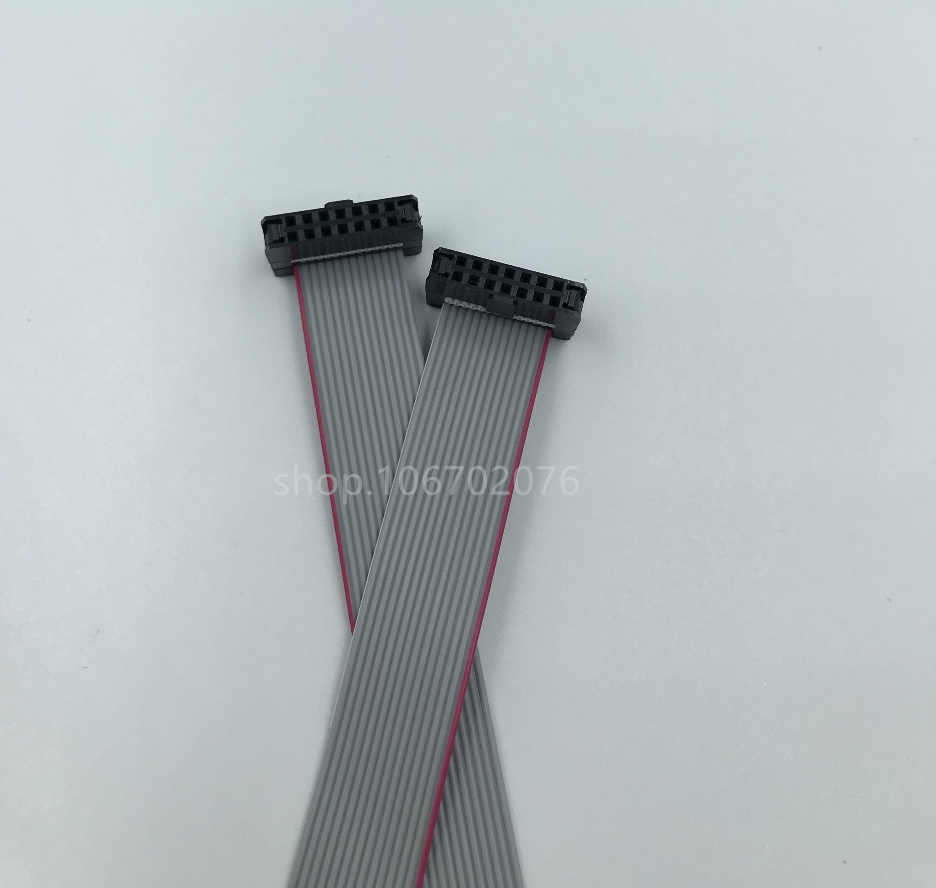 Pitch 2 0mm FC-14P double head wire 14pin JTAG cable AVR download line IDC gray cable