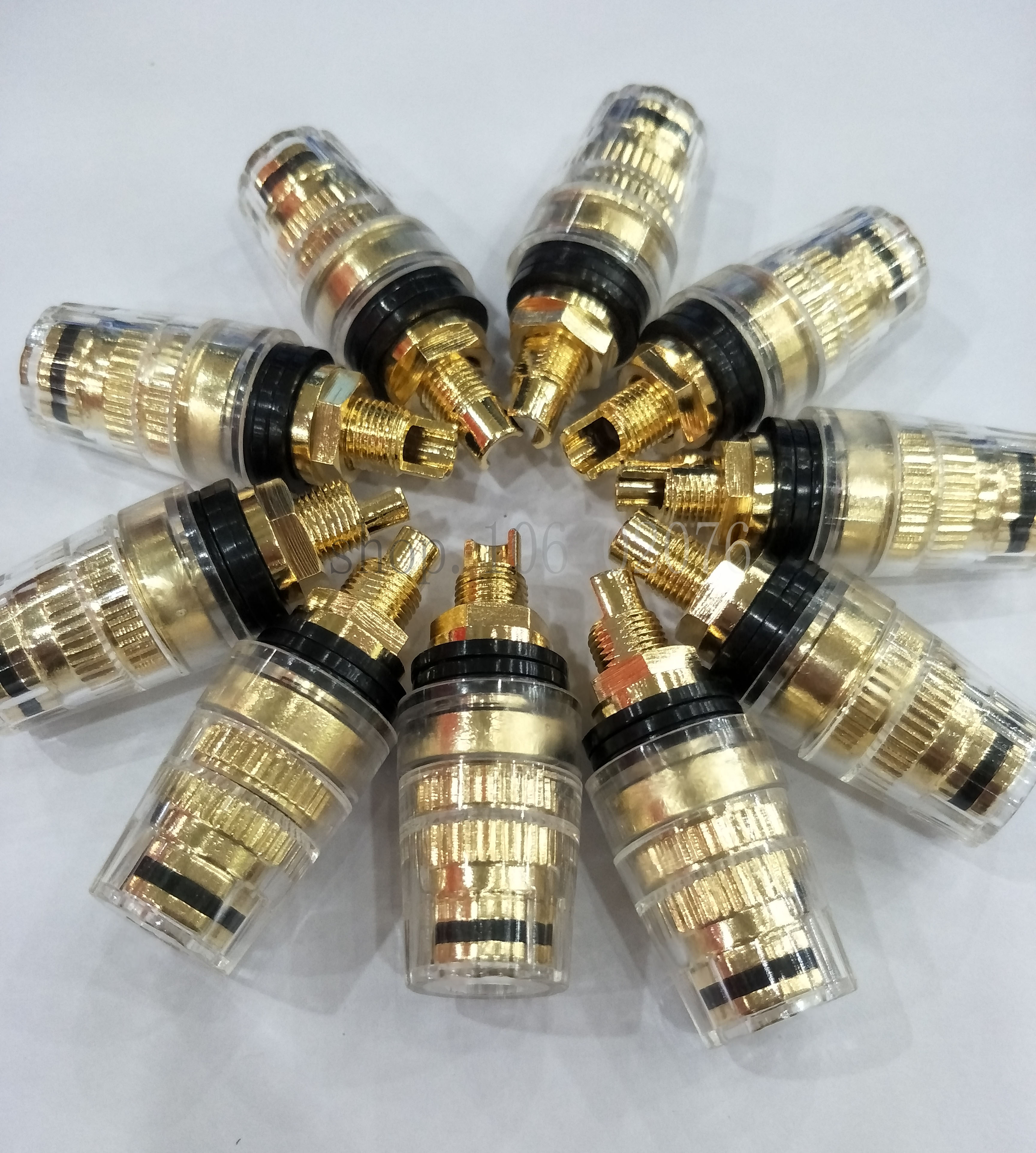 Crystal Sound Speaker Power DownersPure Copper Large Current Terminal Imported Golden Banana Plug Socket