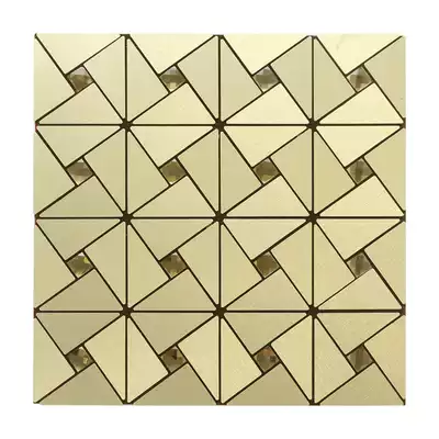 Self-adhesive aluminum-plastic panel metal mosaic tile wall sticker kitchen TV background wall decoration puzzle wall tiles
