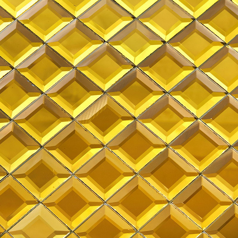 Pure color crystal glass mosaic tile edging mirror Seamless Dragon Pattern Living Room Ktv TV Background Wall Sticker