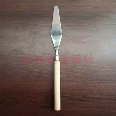 Diamond stainless steel small ink mixing knife round handle paint straight knife silk screen printing thin oil mixing knife good elasticity