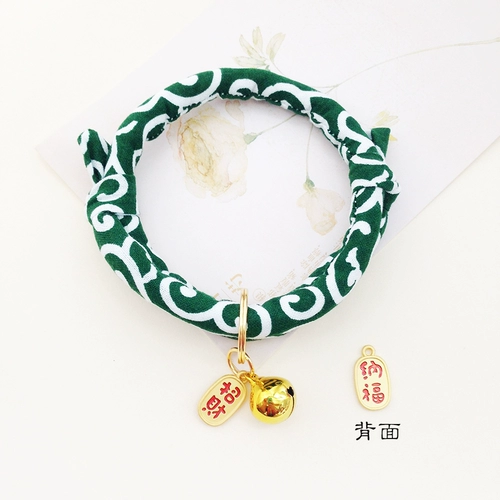 Хлопковый чокер, колокольчик, праздничнный шарф-платок, домашний питомец, кот, на удачу